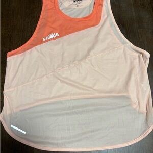 Hoka One One Orange and Cream Tank Top